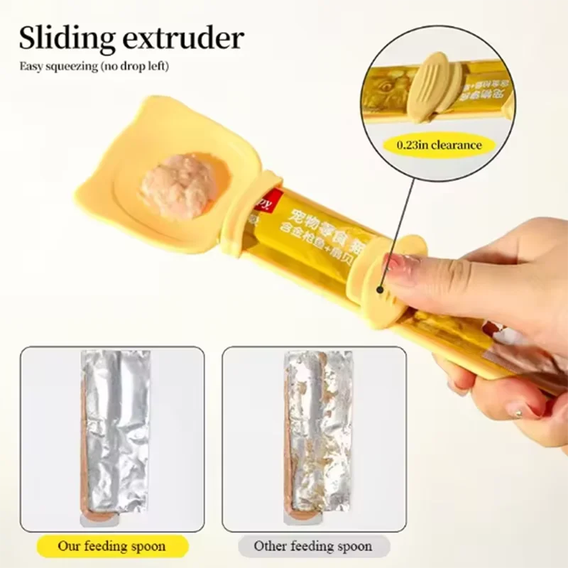 1/3PCS Cat Strip Feeder Spoon Long Handle Lickable Wet Food Feeder for Cats Pet Meat Mud Food Squeeze Dispense Spoon Pet Supplie