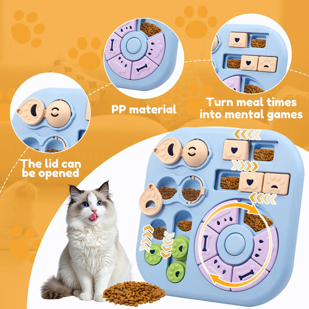 Interactive Dog Puzzle Toy & Treat Dispenser, Non-Slip