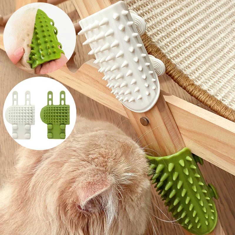 Pet Cat Hair Removal Massage Comb Corner Scrape Beauty Scratching Rubbing Brush Kitten Grooming Cleaning Comb