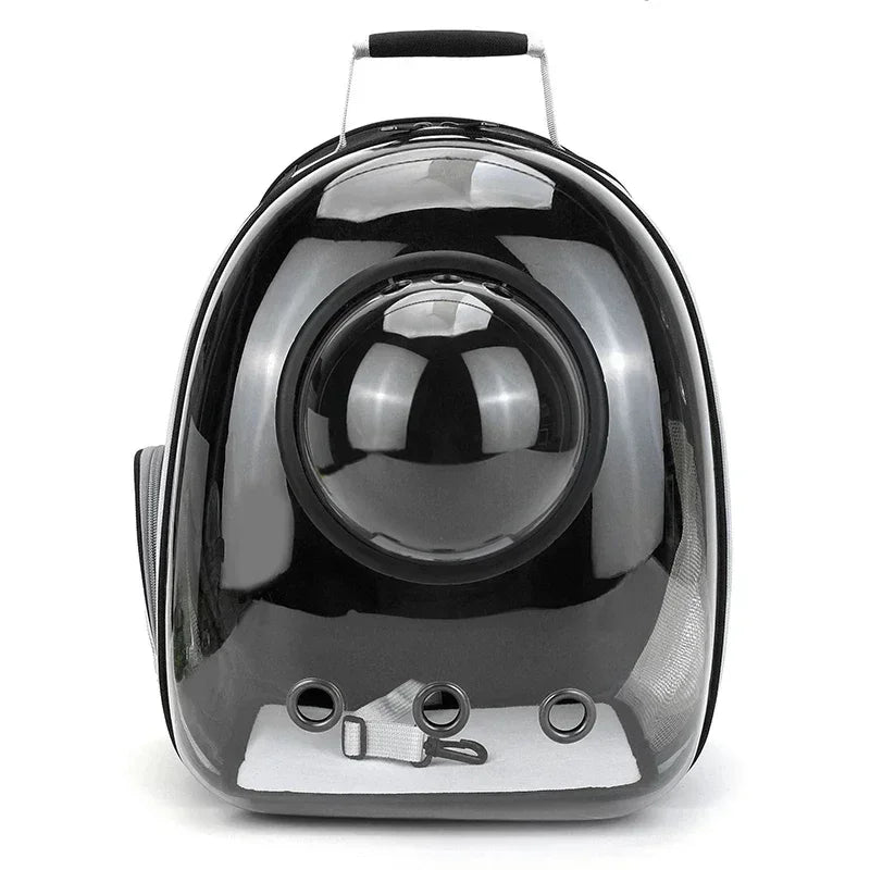 Black Space Capsule Cat Backpack, Cover Option