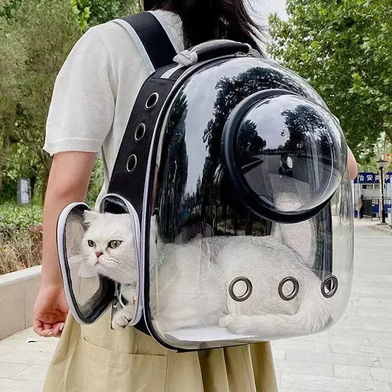 Transparent Portable Cat Carrier Backpack Breathable Bubble Pet Backpack for Small Animals Puppy Kitty Travel Capsule