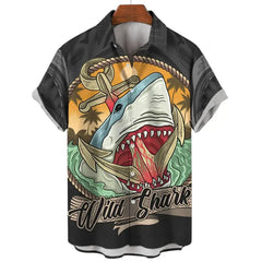 3D Animal Print Short Sleeve Shirts
