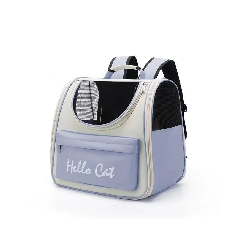 Collapsible Pet Backpack with Mesh Vent & Top Handle