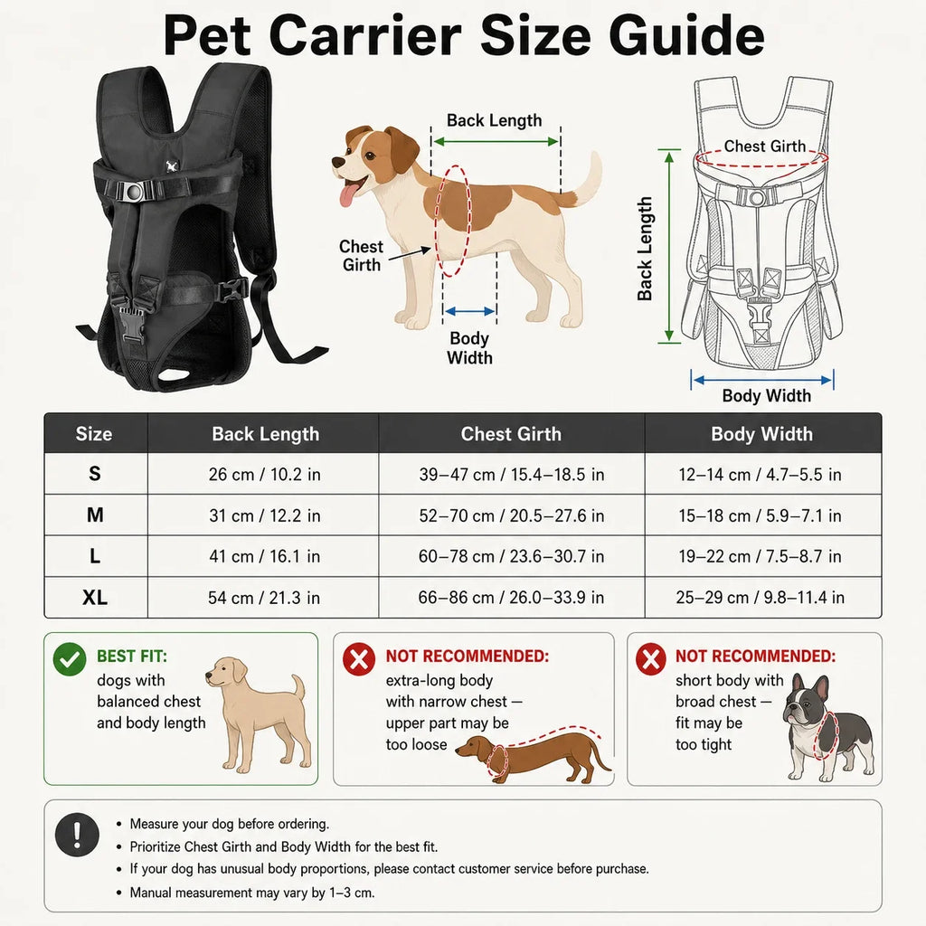 Pet Front Carrier Backpacks Ajustable Hands Free Dog Backpack For Small Mediun Dogs Breathable Cats Outdoor Travel Carrier Bags