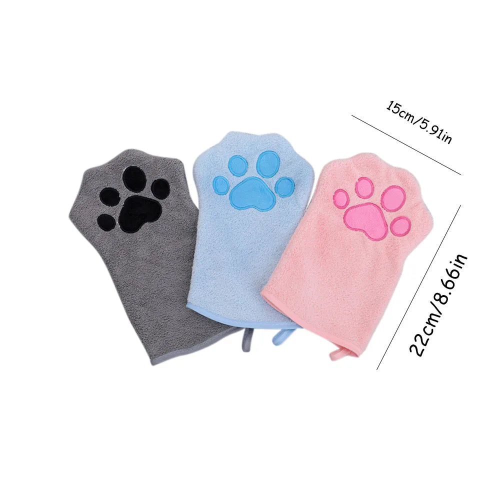 Pet Towel Glove - Dog-Specific Quick-Drying Absorbent Cleaning Cloth, Cat Bath Towel, Pet Grooming Supplies
