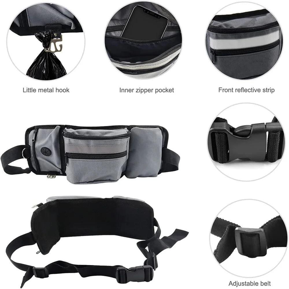 Pet DogTraining Waist Bag Snack Bag Multi-functional Dog Outdoor Walking Feeding Bag Portable Belt Accompanying Dogs Treat Pouch