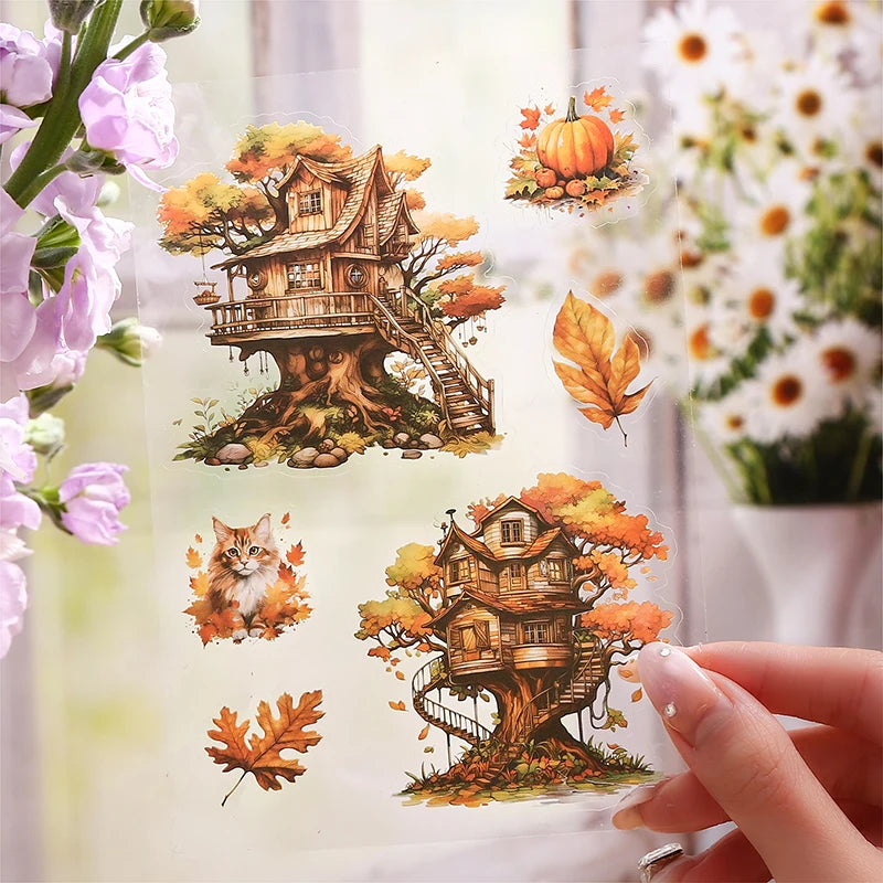 20 pcs my Secret Garden Stickers aesthetic PET Sticker book Decorative Diary Album Scrapbooking supplies material