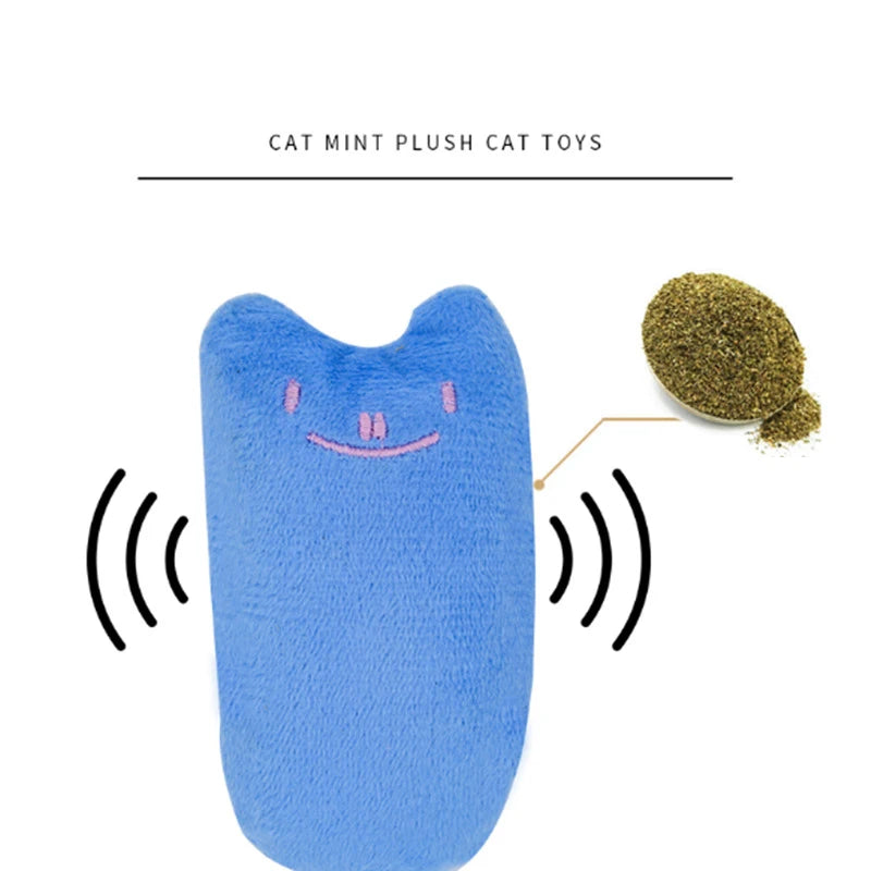 Mini Faux Fur Squeaky Catnip Toy for Cats