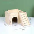 New Wooden Hamster Villa Easy to Install Durable Seesaw Swing Chewable Cage Accessories Hamster Climb Toy Pet Supplies