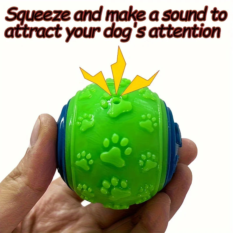 Medium Squeaky Rubber Dog Balls, 2 Pack