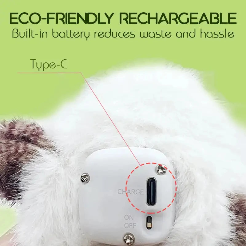 Electric Flapping Bird Cat Toy with Teasing Stick