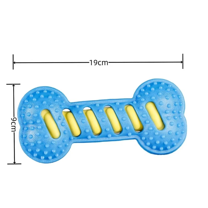 Squeaky Rubber Bone Stick Chew Toy for Puppies
