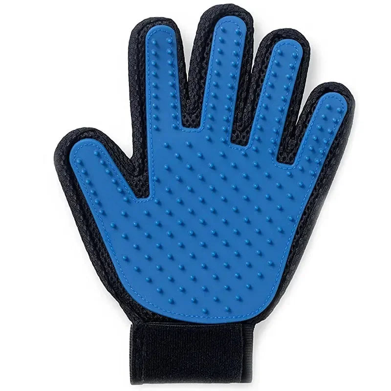 Silicone Pet Grooming Glove – Left, Right or Pair, Blue/Green/Red
