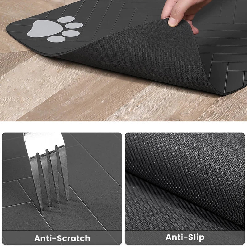 Pet Feeding Mat-Absorbent Pet Placemat for Food and Water Bowl with Waterproof Rubber Backing Quick Dry Water Mat for Dog Cat