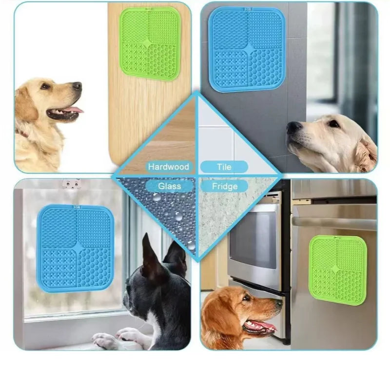 Pet Dog Cat Licking Pad Licking Pad Anti Choking Slow Food Utensils Slow Food Bowl Licking Plate Pet Cat Yogurt Meal Mat