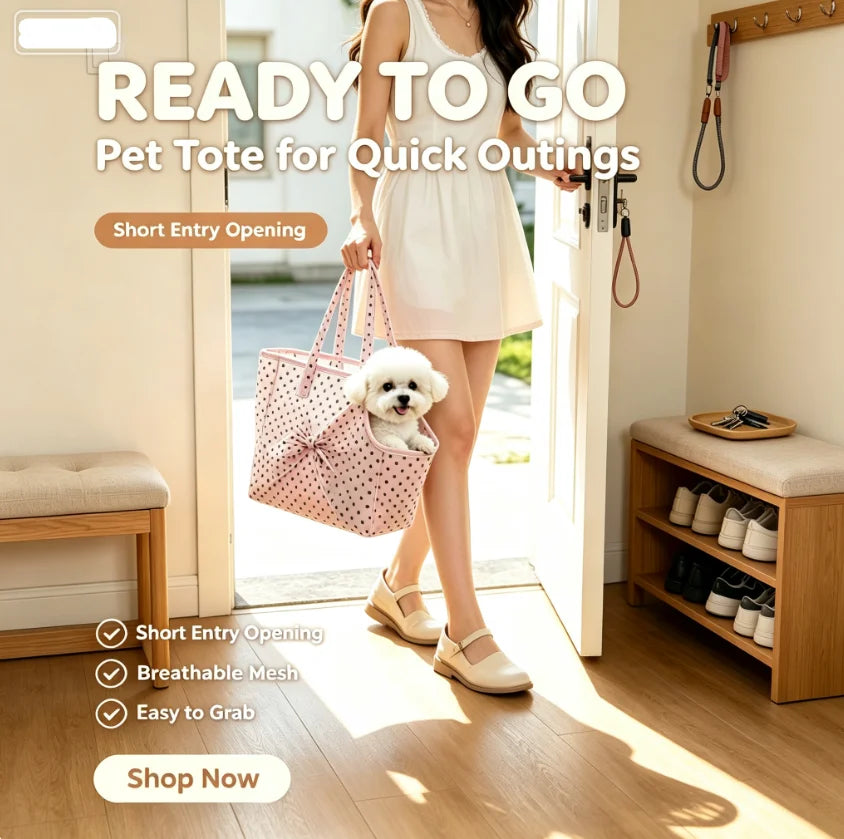 Cute 2Pcs Pet Combo Heart Mesh Dog Bag Floral Sakura Collar Outdoor Walking Kit for Small Dogs Cats