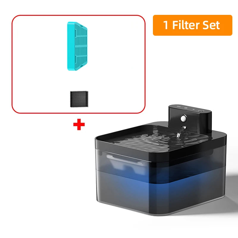 ROJECO Wireless Automatic Cat Water Fountain 2600mAh Pet Water Dispenser For Dog Cat Infrared Sensor Smart Pet Drinkier Fountain
