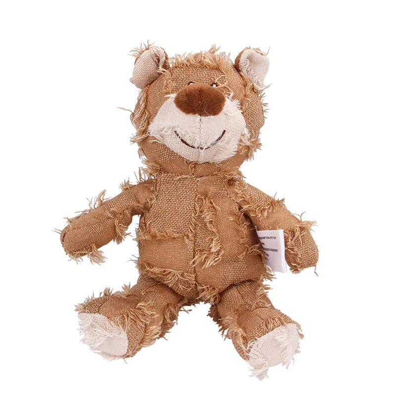 Teddy Bear Squeaky Plush Dog Toy, Small or Large