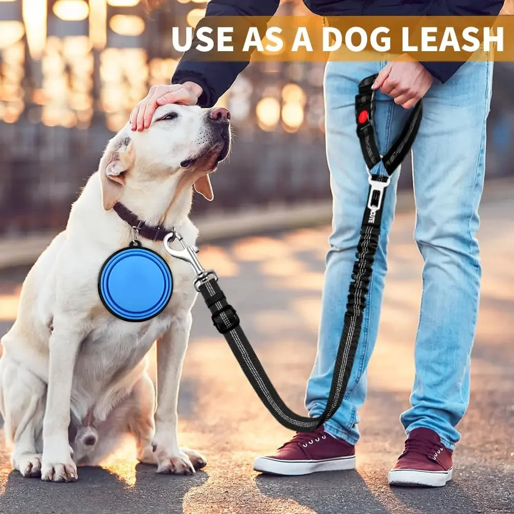 2 in 1 Adjustable Dog Car Seat Belt Pet Harness Clip Buckle Tether Car Travel Dog Safety Belt for Dogs Pet Accessories