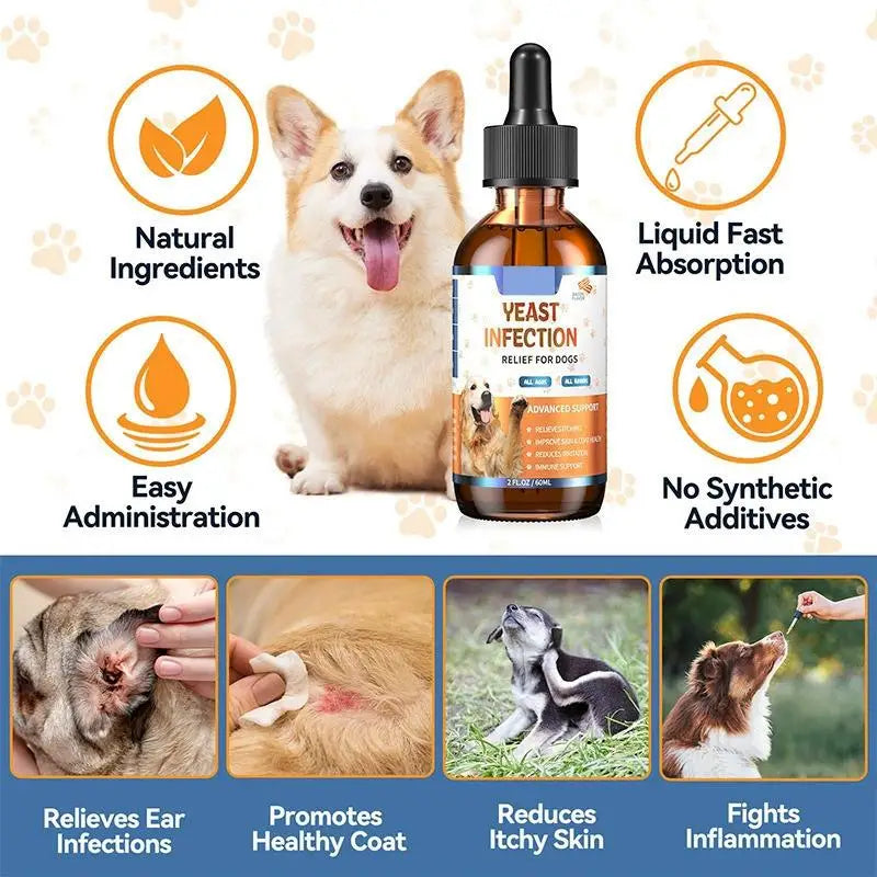 60ML High-end Dog Pet Drops Gentle Care Supplement To Maintain Healthy Coat and Skin for Dogs Herbal drops PET CARE