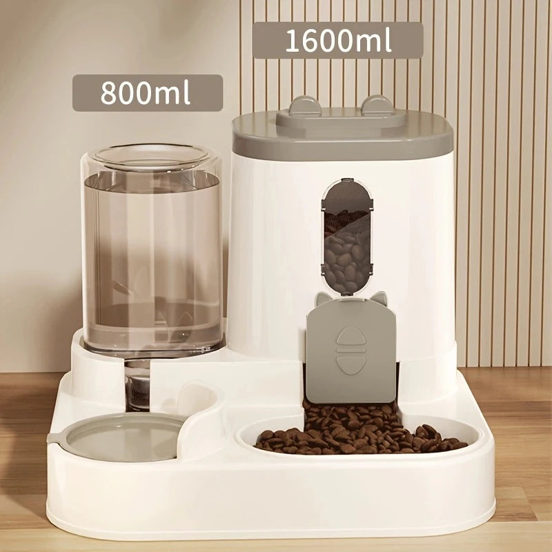 Pet Large-Capacity Feeder Integrated Automatic Water Dispenser Cat Food Bowl Dog Feeding Bowl Cat Bowl Dog Bowl Pet Supplies