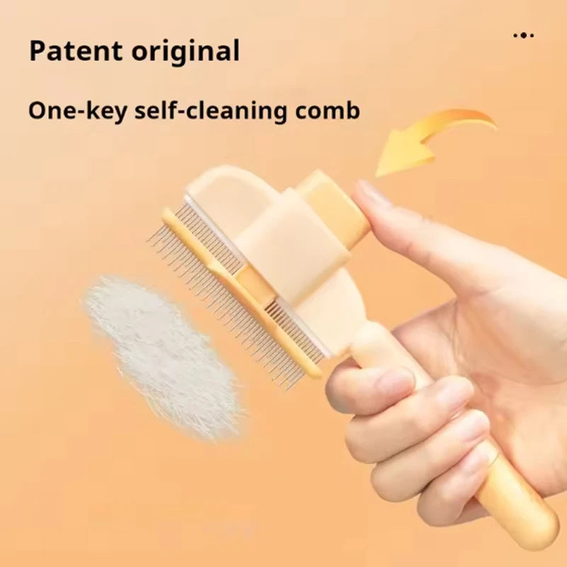 Dual-Purpose Comb for Cats Floating Teeth Hair Remover Brush with Needle Design for Pet Grooming Tool for Long/Short Fur