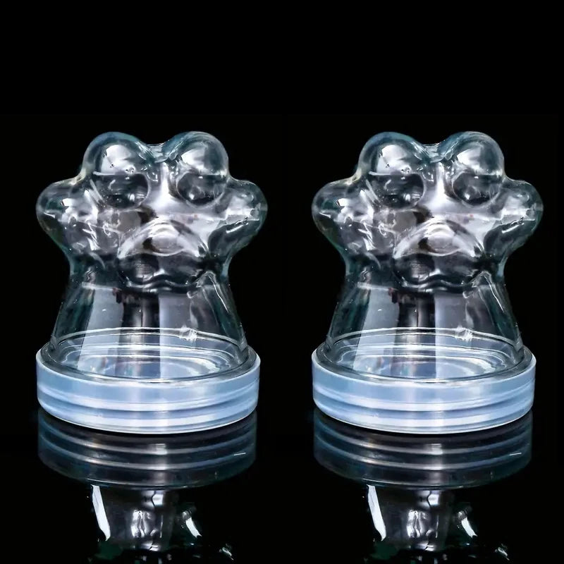 Clear Paw-Shaped Pet Fur Keepsake Jar, 1 to 5 Pack