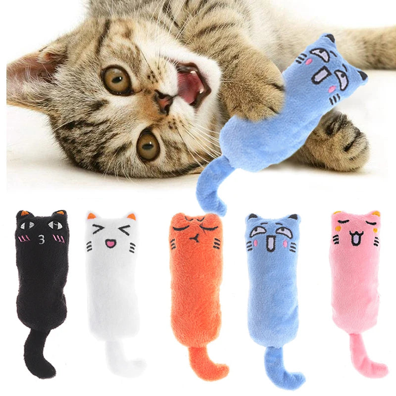 Mini Faux Fur Squeaky Catnip Toy for Cats