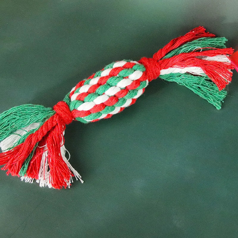 Christmas Rope Cane Toy for Small & Medium Dogs, Nine Styles