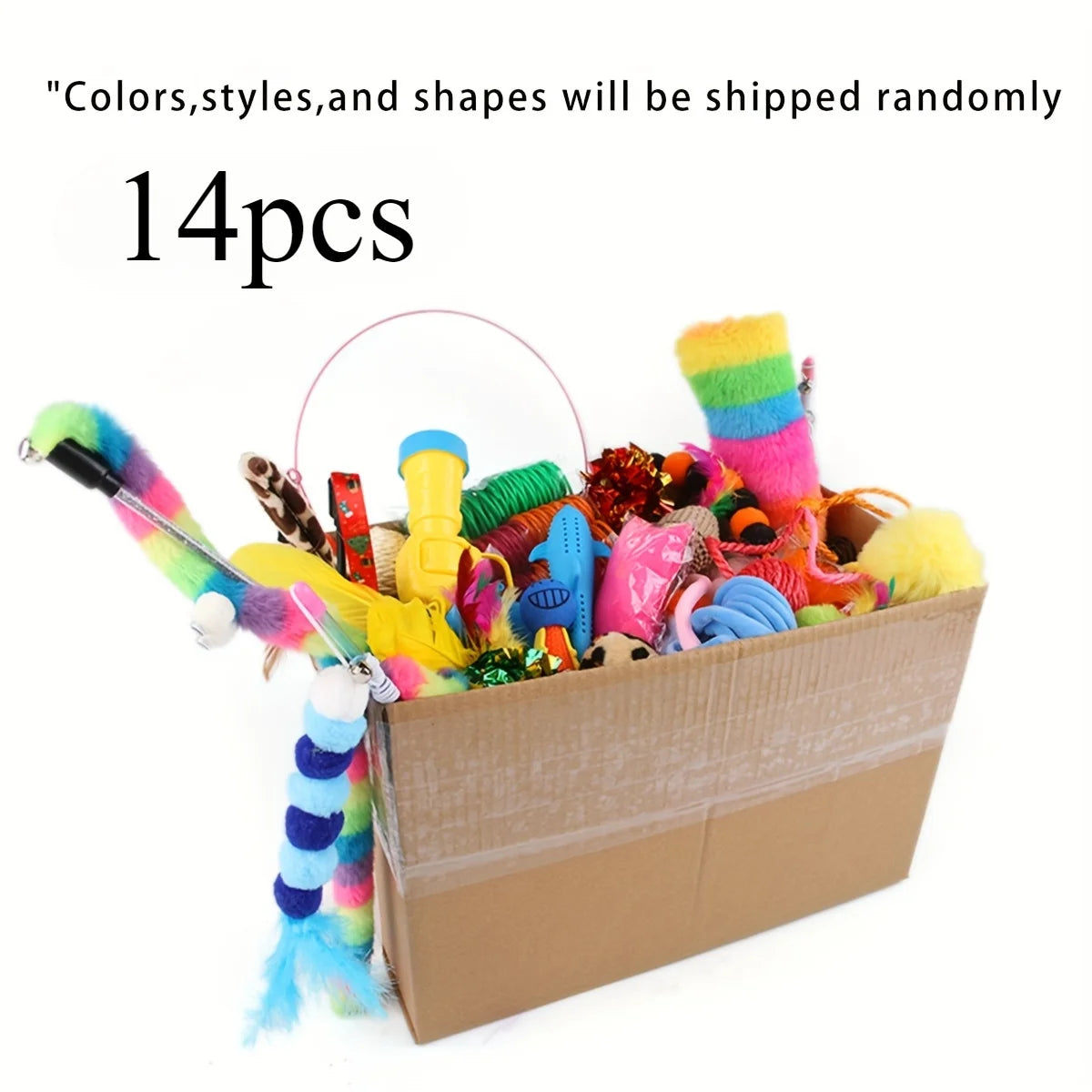 Cat Toy Variety Pack, 14, 28 or 56 Pieces