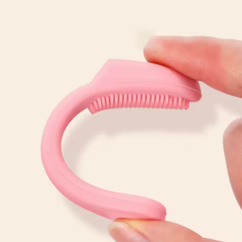Cat Chin Brush Soft Silicone Grooming Chin Scrubber Non-Slip Multifunctional Finger Pet Supplies Cleaning Brush for Cats & Dogs