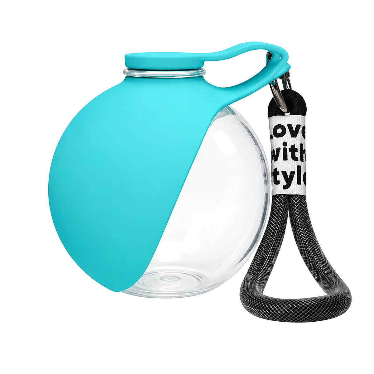 1 Pc Portable Pet Water Bottle，Round Clear Water Cup，Leak‑Proof Travel Water Dispenser For Dog Walking Outdoor Hiking Trip