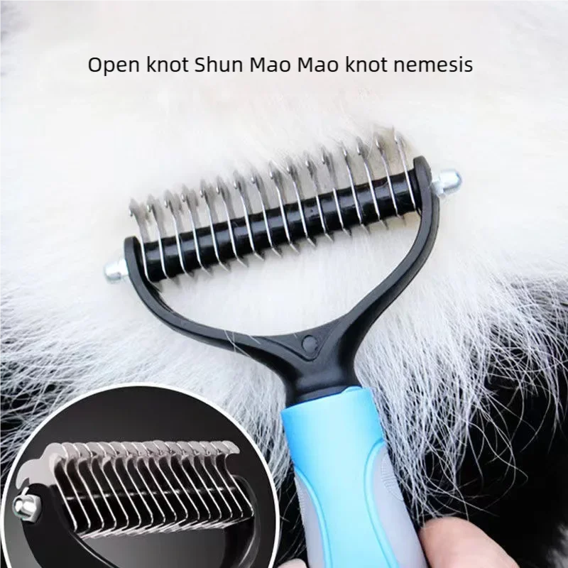 Double-Sided Deshedding Comb for Dogs, Small or Large
