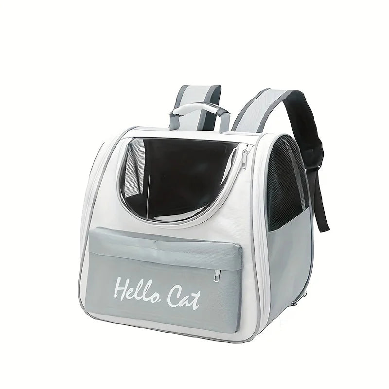 Collapsible Pet Backpack with Mesh Vent & Top Handle