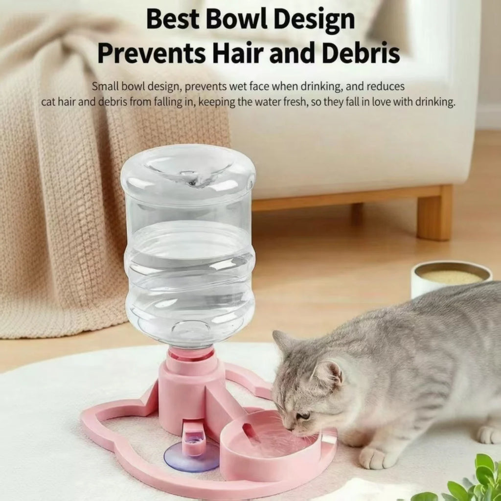 Non-Electric Pet Automatic Water Dispenser, Suitable for Cats and Small Dogs, Gravity-Fed Automatic Water Replenishment