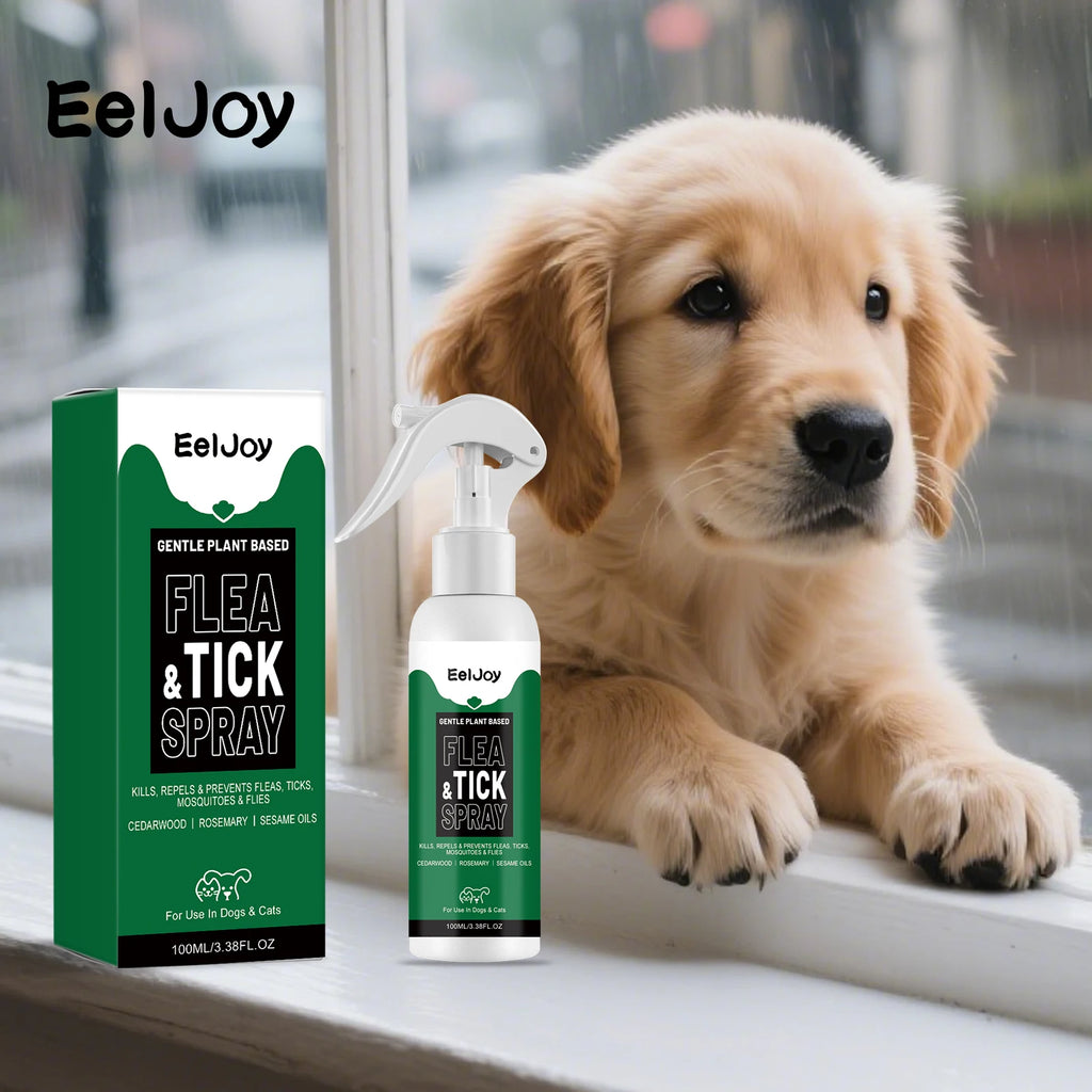 Pet Flea & Tick Spray Plant Extract Pet Repellent Spray for Cats and Dogs