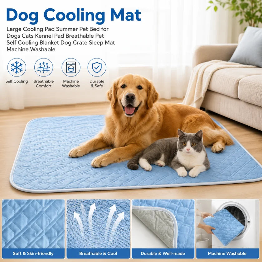 1PC A Pet Cooling Pad Ceiling Washable And Anti Slip Bottom Large Dog Cooling Bed And Cat Ice Pad Cooling Pad For Pets Machine