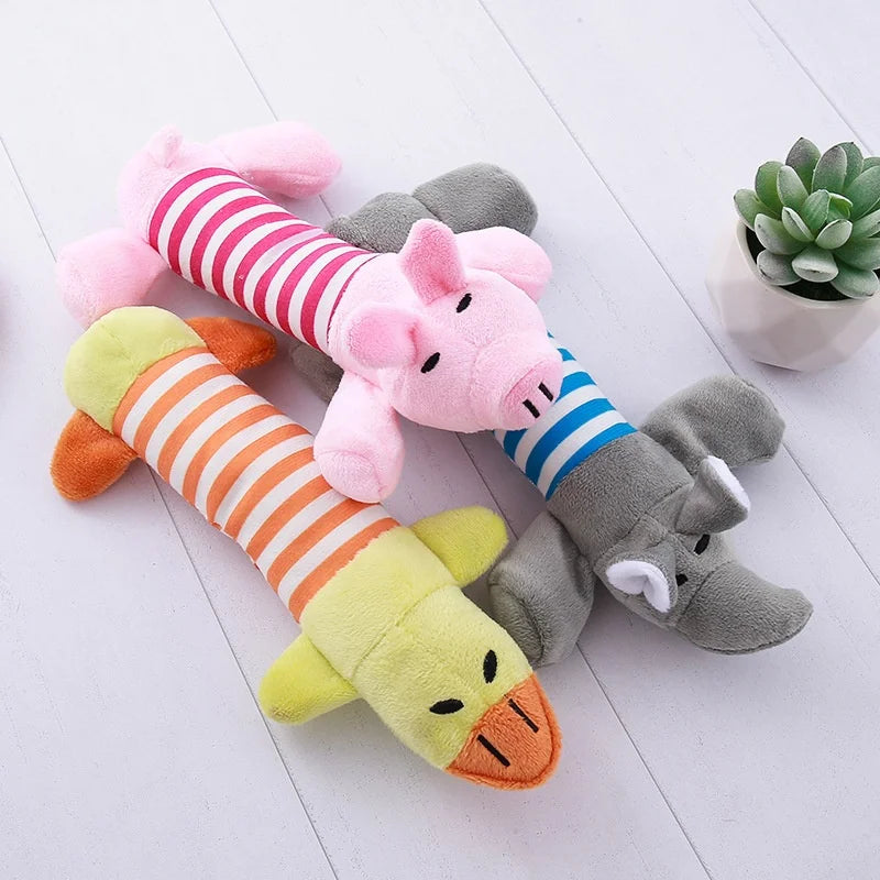 For Dogs Puppy Squeaker Squeaky Plush Bone Molar Dog Toy Pet Training Dog Accessories Fun Pet Toy Plush Chew Toy