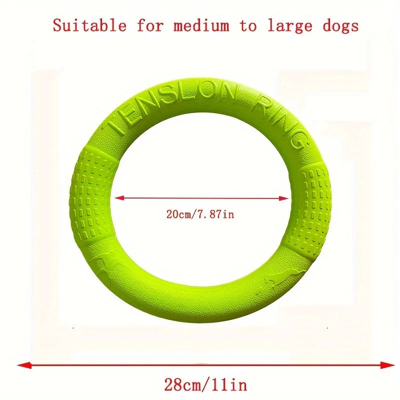 Floating Water Dog Toys Pet Flying Disk Training Ring Interactive Toy Puller Resistant Aggressive Chewing for Small Medium Dogs