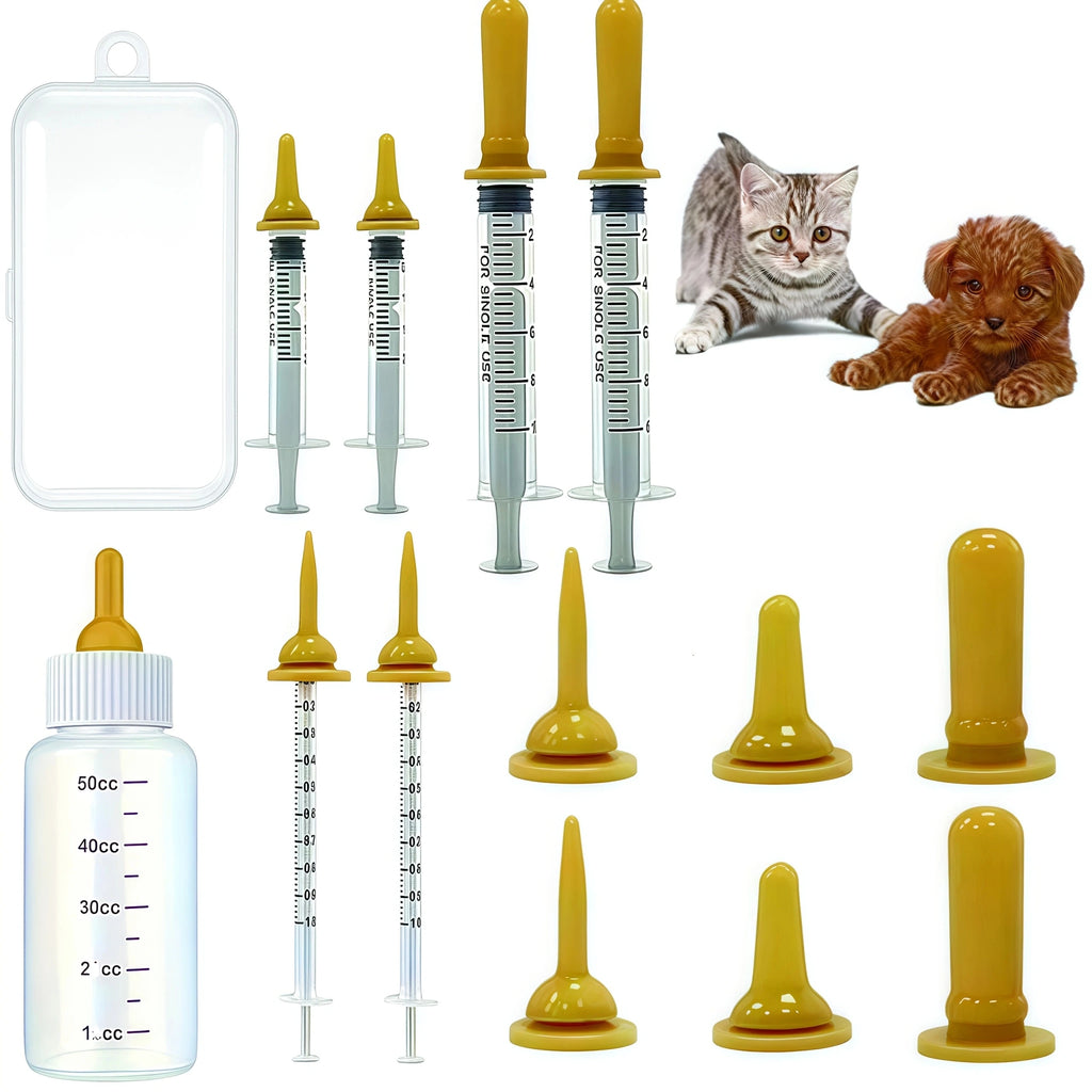 Pet Feeding Nipple: Kitten Nipple, Puppy Nipple, Milk Bottle Formula Dispenser; Puppy Nursing Bottle for Feeding Milk to Small P