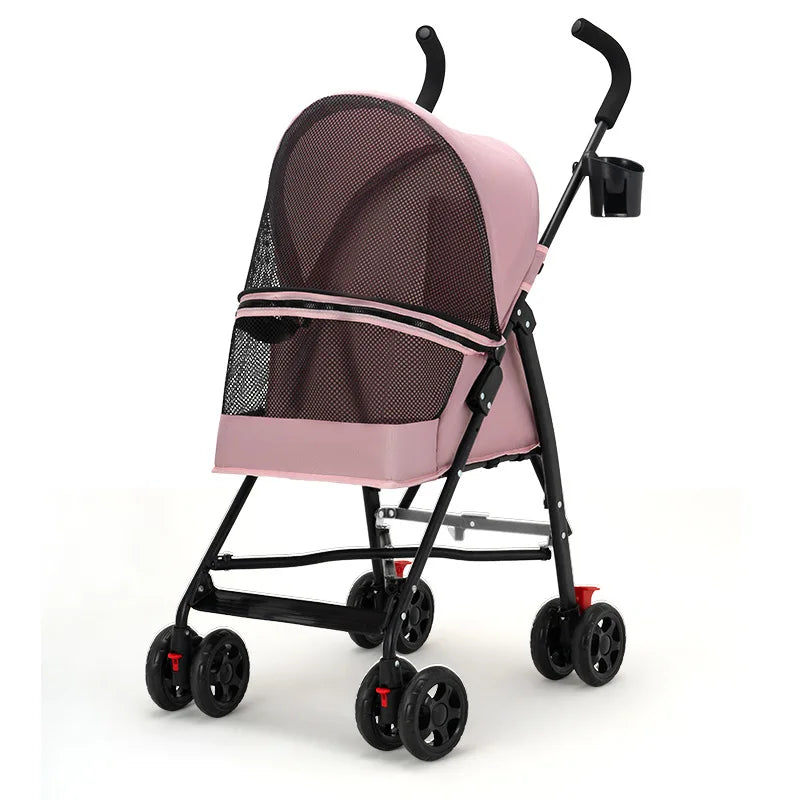 Compact Foldable Pet Stroller for Small Dogs & Cats, 3 Styles