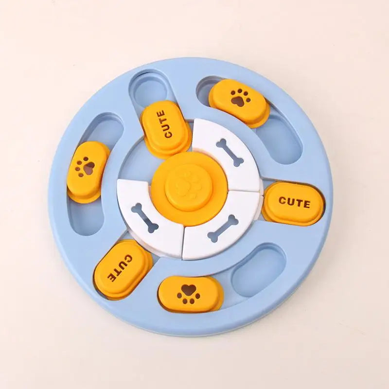 Puzzle Slow Feeder Bowl for Dogs & Cats, Green or Blue