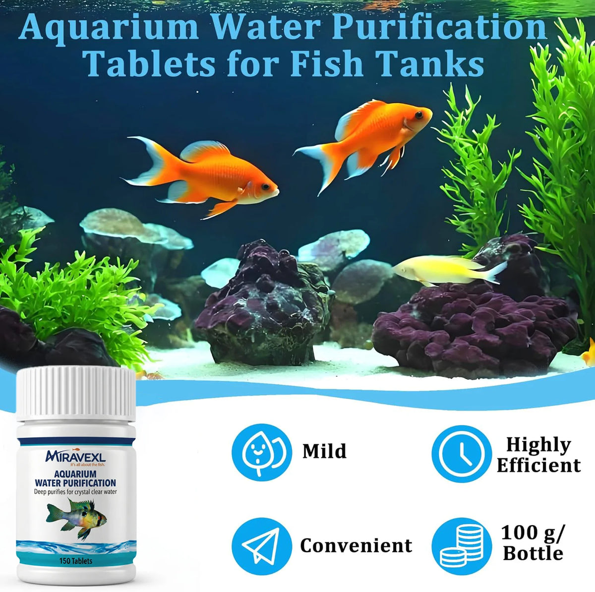 Aquarium Water Purification Tablets Fish Tank Clarifier Rapid Clear Turbidity Clean Ecosystem Care Pet Fish Health Accessories