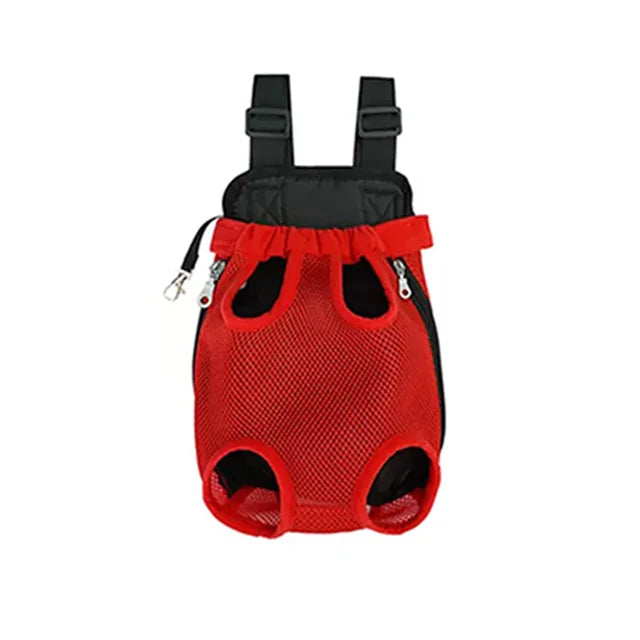 Breathable Pet Carrier Backpack with Tail Hole and Dual Zippers