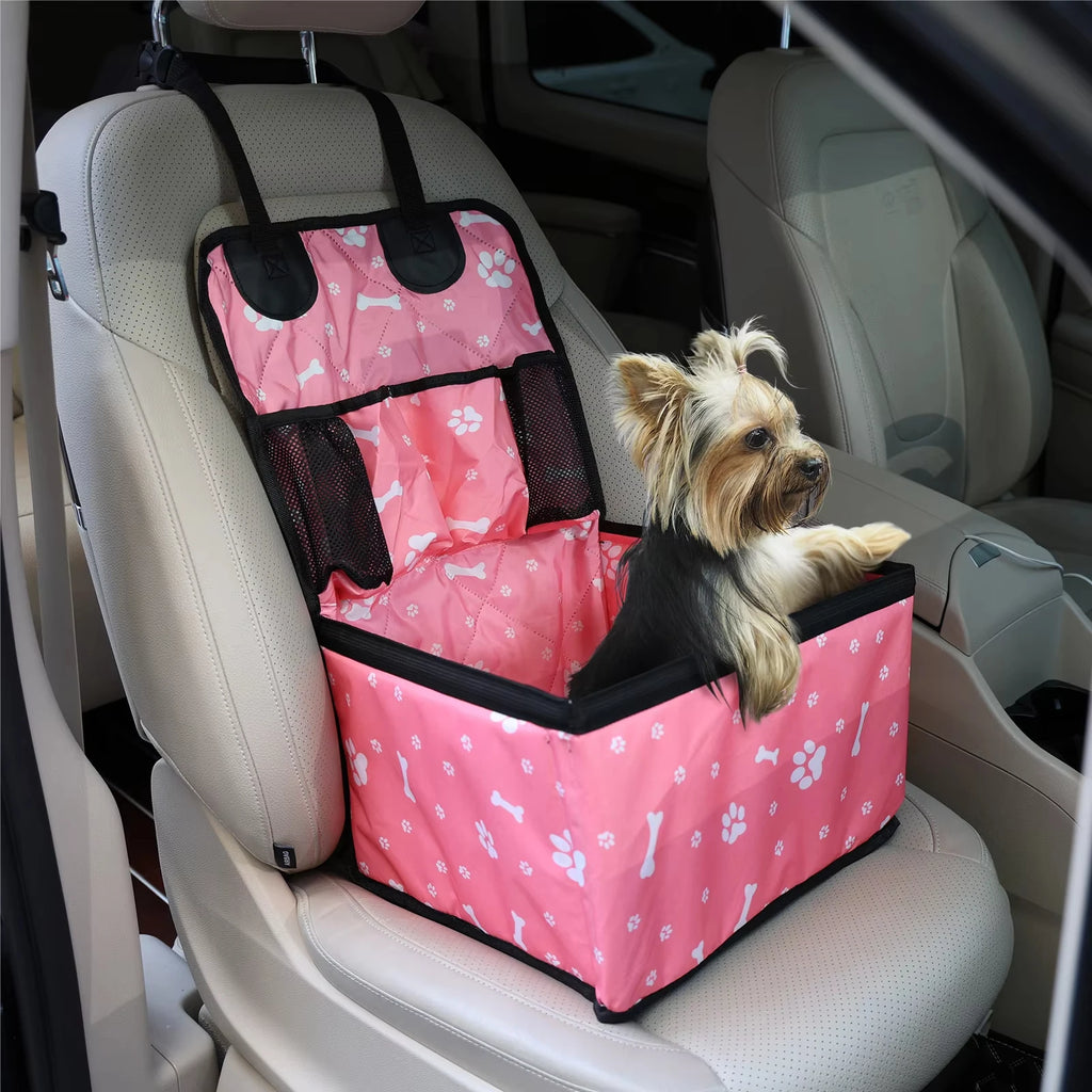 Dog Car Seat with Storage Pocket,Travel Dog Bag Cover Folding Hammock Pet Carriers and Travel Gear for Small Medium Dog Supplies