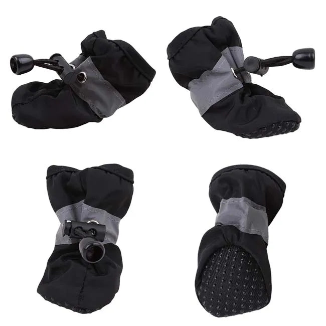 4Pcs Summer and Winter Pet Dog Shoes Hikuma Inu Anti-slip Rain Snow Boot Thick Warm for  Small Cats Dogs Puppy Dog Socks Booties