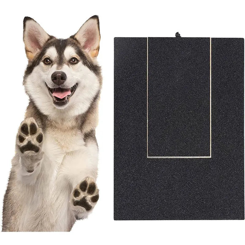 Wooden Pet Scratching Board for Dogs with Built-in Treat Box Nail Trim Pad Pull-Out Design Sandpaper Surface Scratch Toy