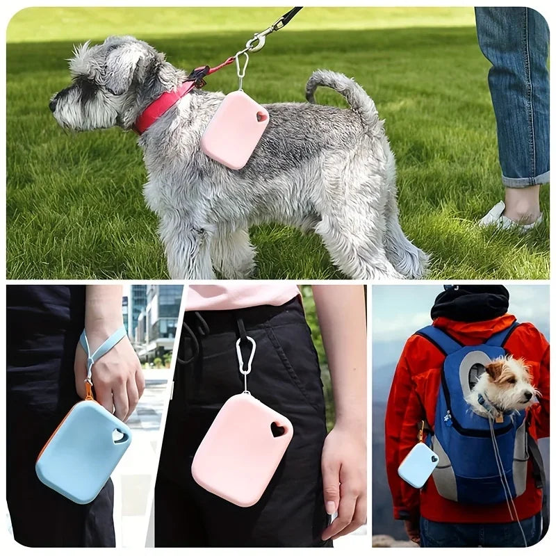 1pc Silicone Dog Treat Bag Pet Snack Bag Travel Portable Training Pet Walking Bag Pet Accessories