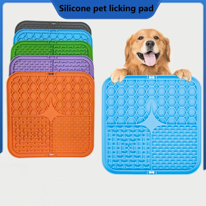 Pet Dog Cat Licking Pad Licking Pad Anti Choking Slow Food Utensils Slow Food Bowl Licking Plate Pet Cat Yogurt Meal Mat