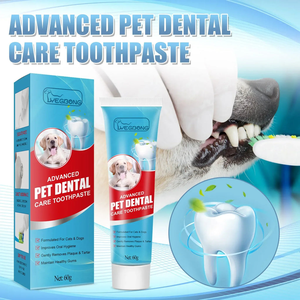 Yegbong Pet Toothpaste for Dogs Fresh Breath Oral Cleaning Bad Breath Dental Plaque Cleaning Cat Care Edible Toothpaste